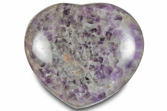 Polished Chevron Amethyst Heart - Madagascar #286162